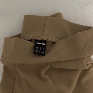 SHEIN Camel High Waisted Pants